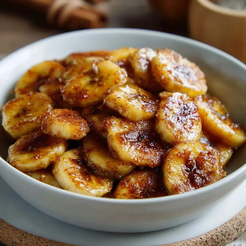 Crispy cinnamon-sugar air fryer banana chips in a bowl