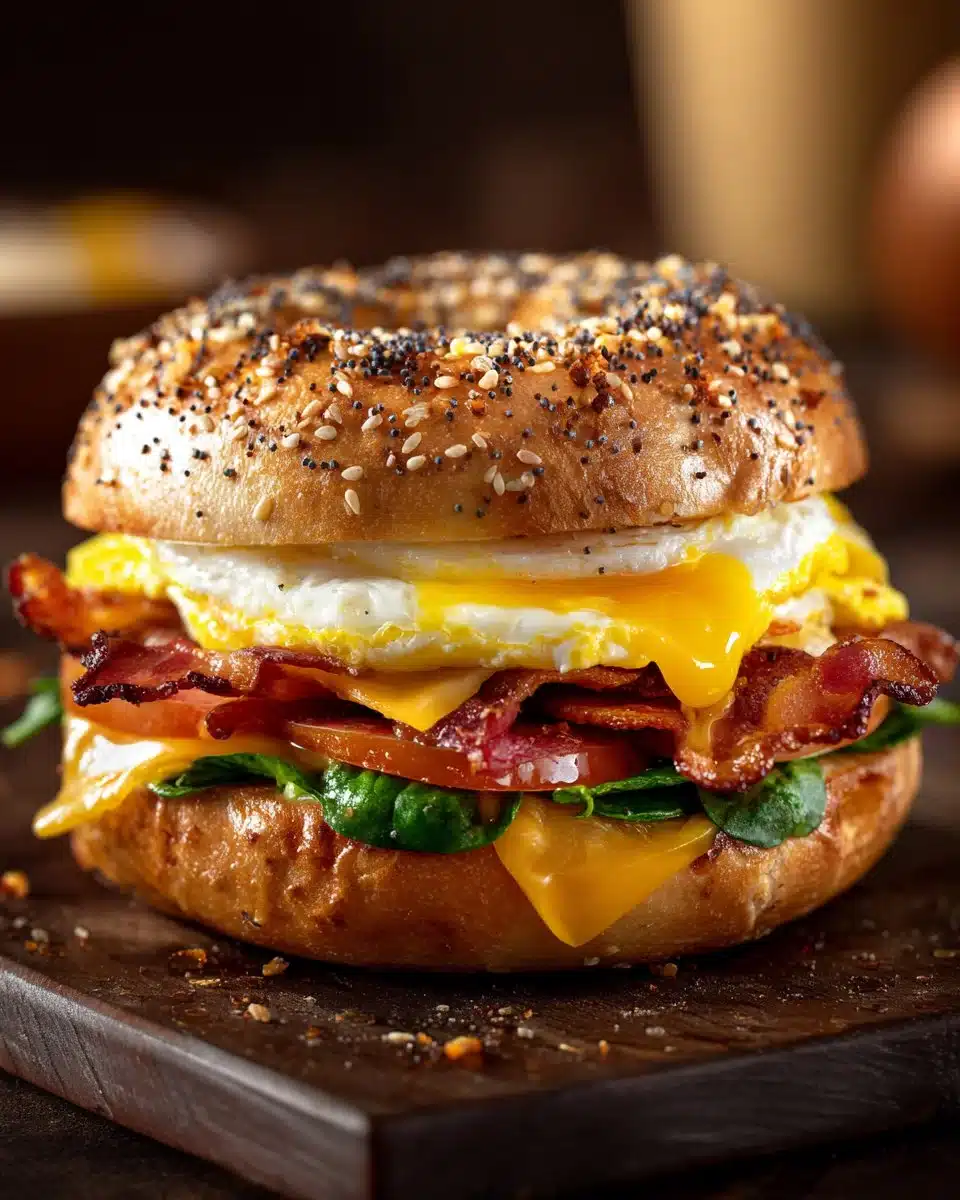 Everything Bagel Breakfast Sandwich