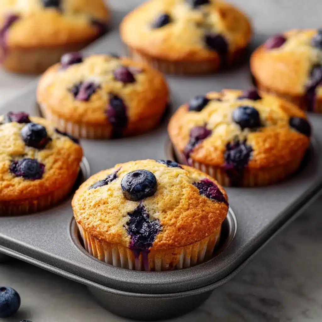 Hearty Blueberry Protein Muffins: The Perfect Guilt-Free Snack 3 Hearty blueberry protein muffins fresh out of the oven