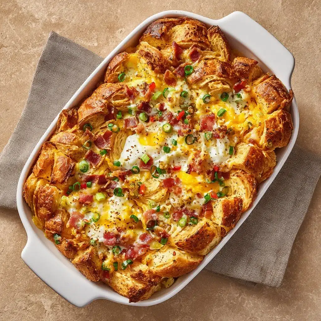 Overnight Croissant Breakfast Casserole 4 Overnight Croissant Breakfast Casserole