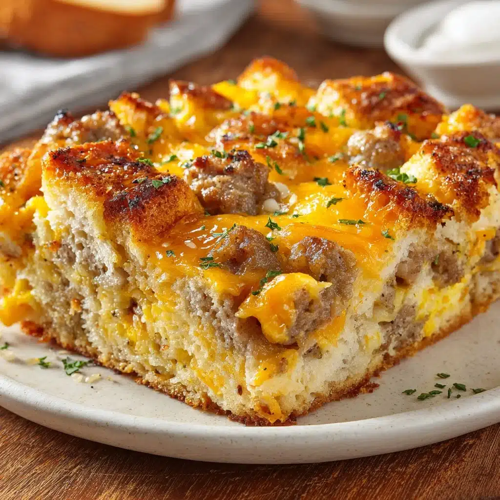 Quick Overnight Sausage and Egg Casserole: A Breakfast Delight 3 Delicious quick overnight sausage and egg casserole ready for breakfast