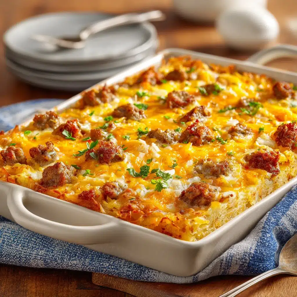 Sausage Hash Brown Breakfast Casserole