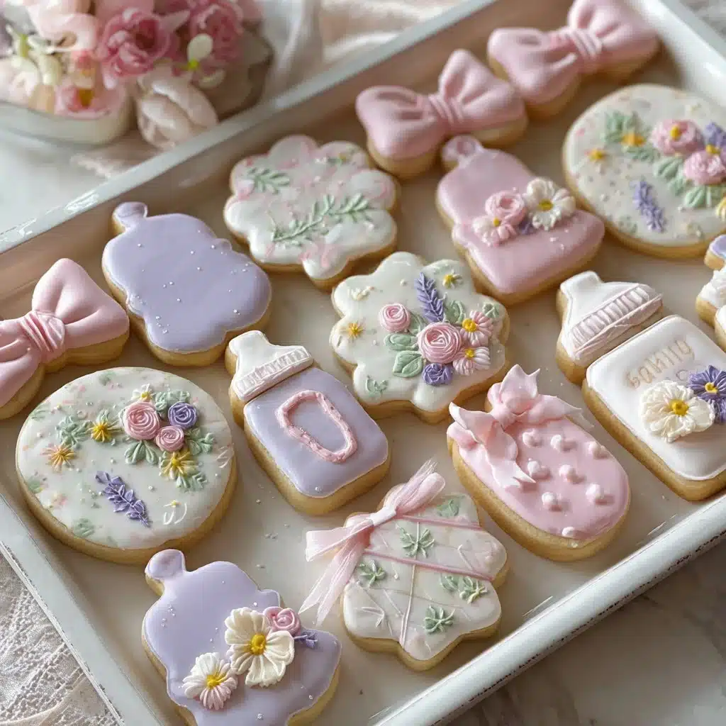 Baby in Bloom Sugar Cookies: A Delightful Baking Adventure 3 Baby in Bloom sugar cookies decorated with floral designs for celebrations
