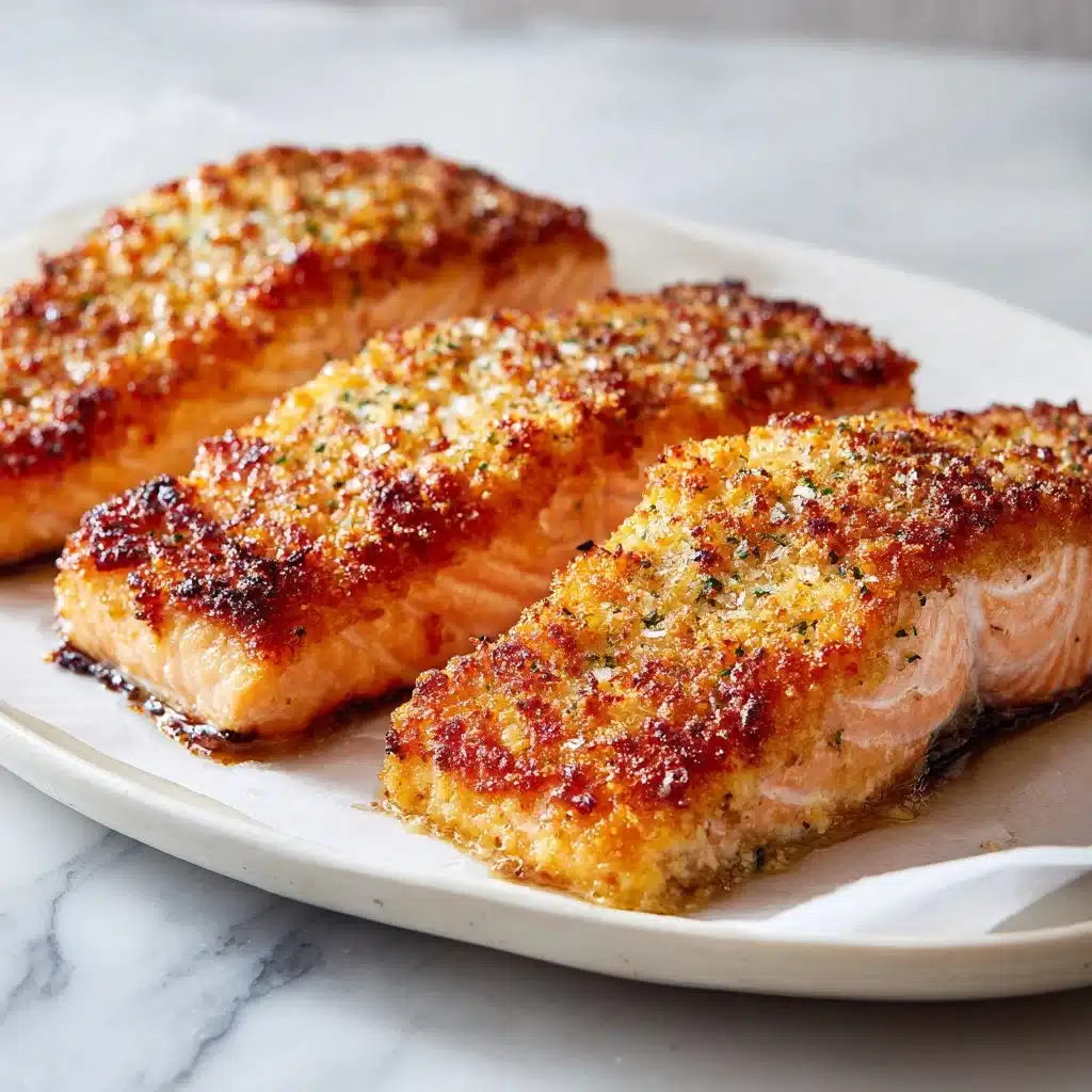 Crispy Parmesan Salmon Bake