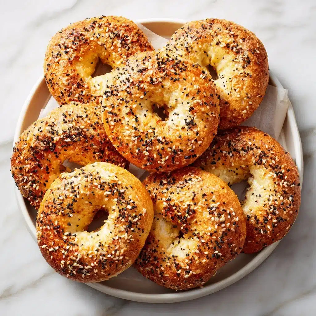 Delightfully Easy Greek Yogurt Bagels: A Joyful Breakfast Treat 3 Delicious homemade Greek yogurt bagels fresh out of the oven