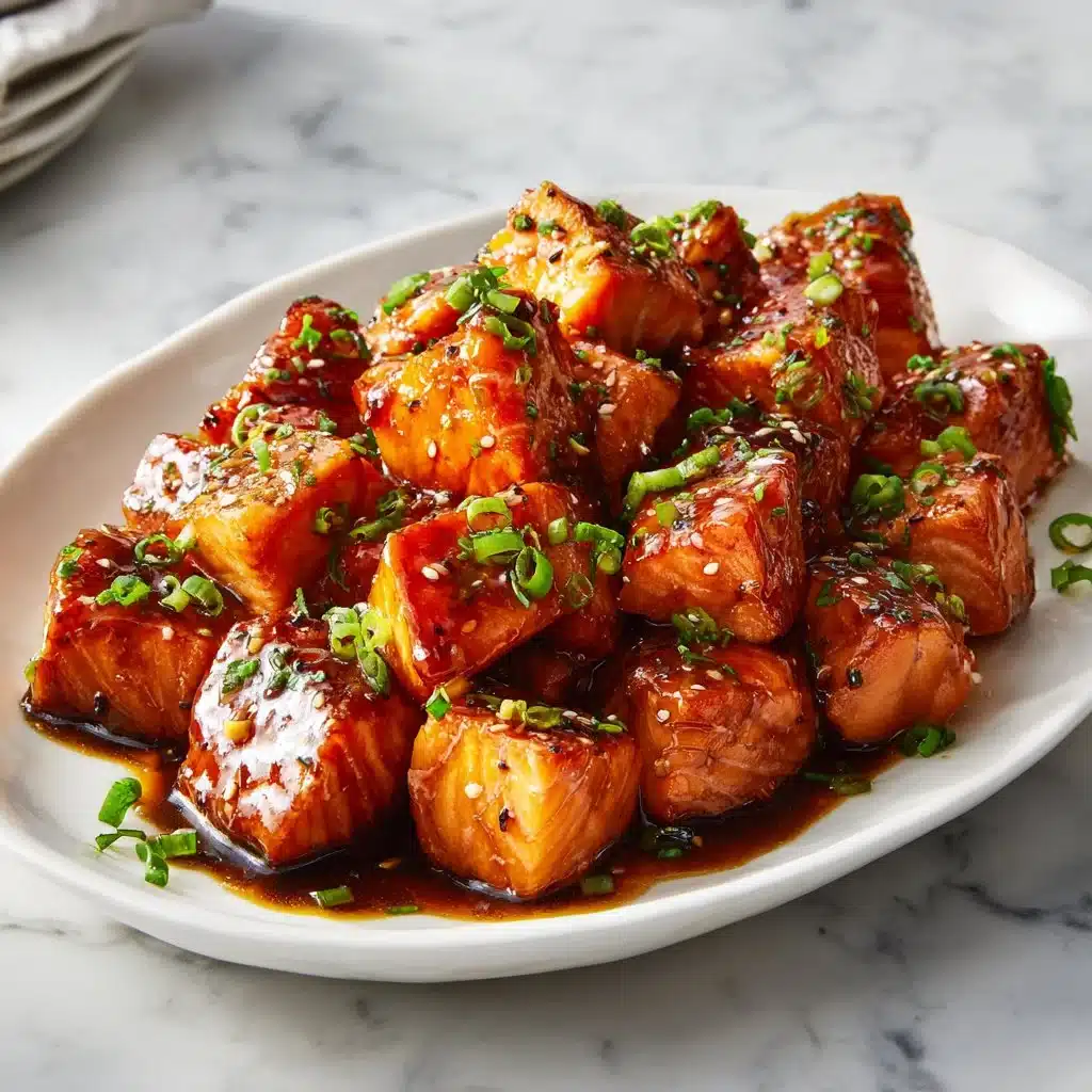 Honey Garlic Salmon Bites
