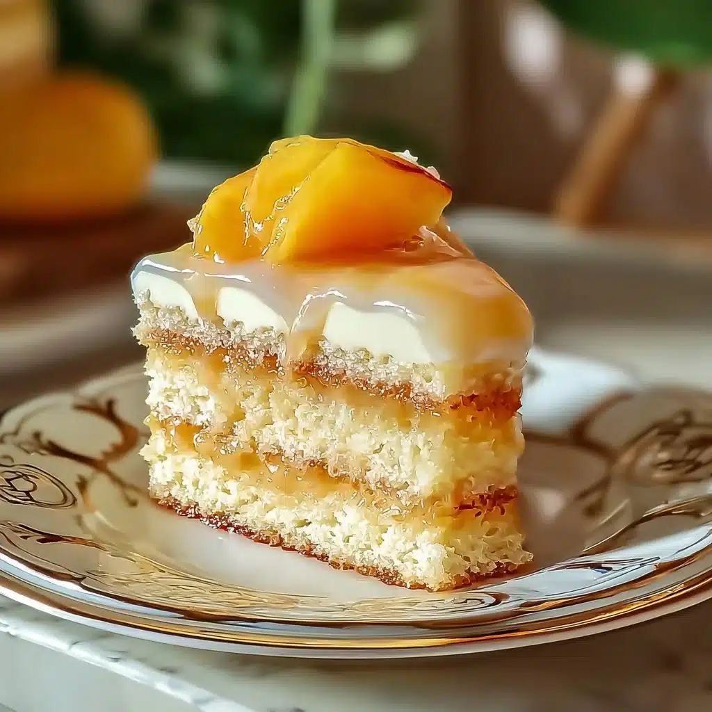 Juicy Pineapple Heaven Cake: A Tropical Delight 3 Deliciously moist Juicy Pineapple Heaven Cake topped with fresh pineapple slices.