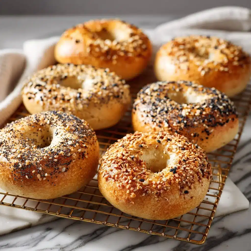 Perfect New York Bagels: Your New Favorite Recipe 3 Freshly baked New York bagels with sesame seeds and cream cheese