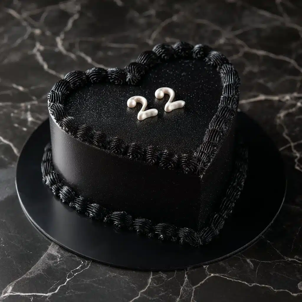 Purple Vintage Heart Cake