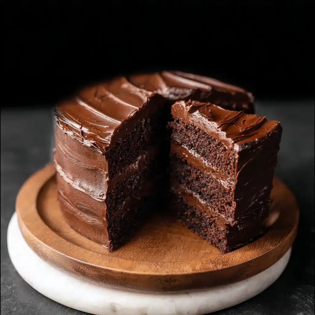 Irresistibly Rich Small Chocolate Cake Recipe 3 Small chocolate cake decorated with chocolate frosting and sprinkles