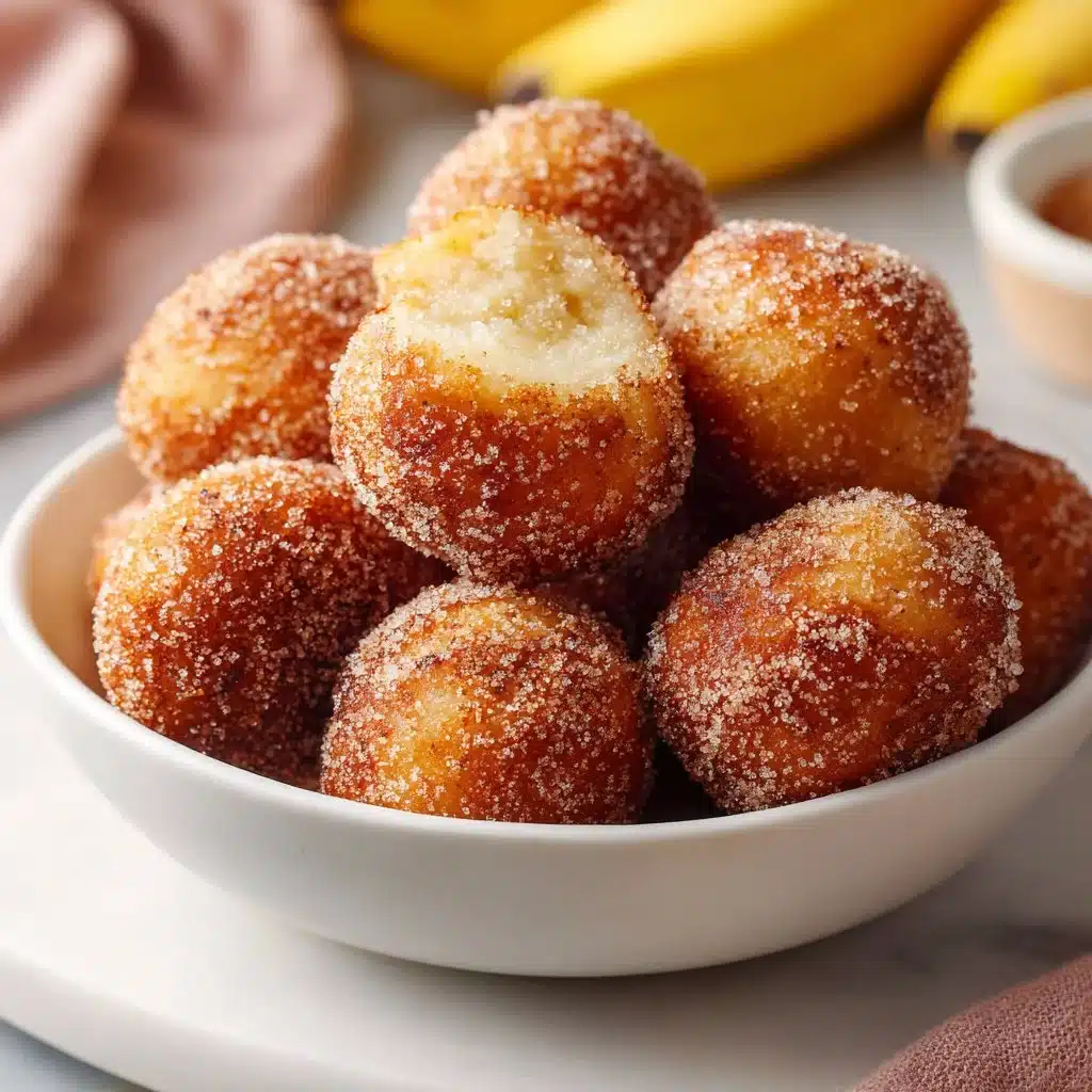 Delicious 2-ingredient banana donut holes fresh out of the oven