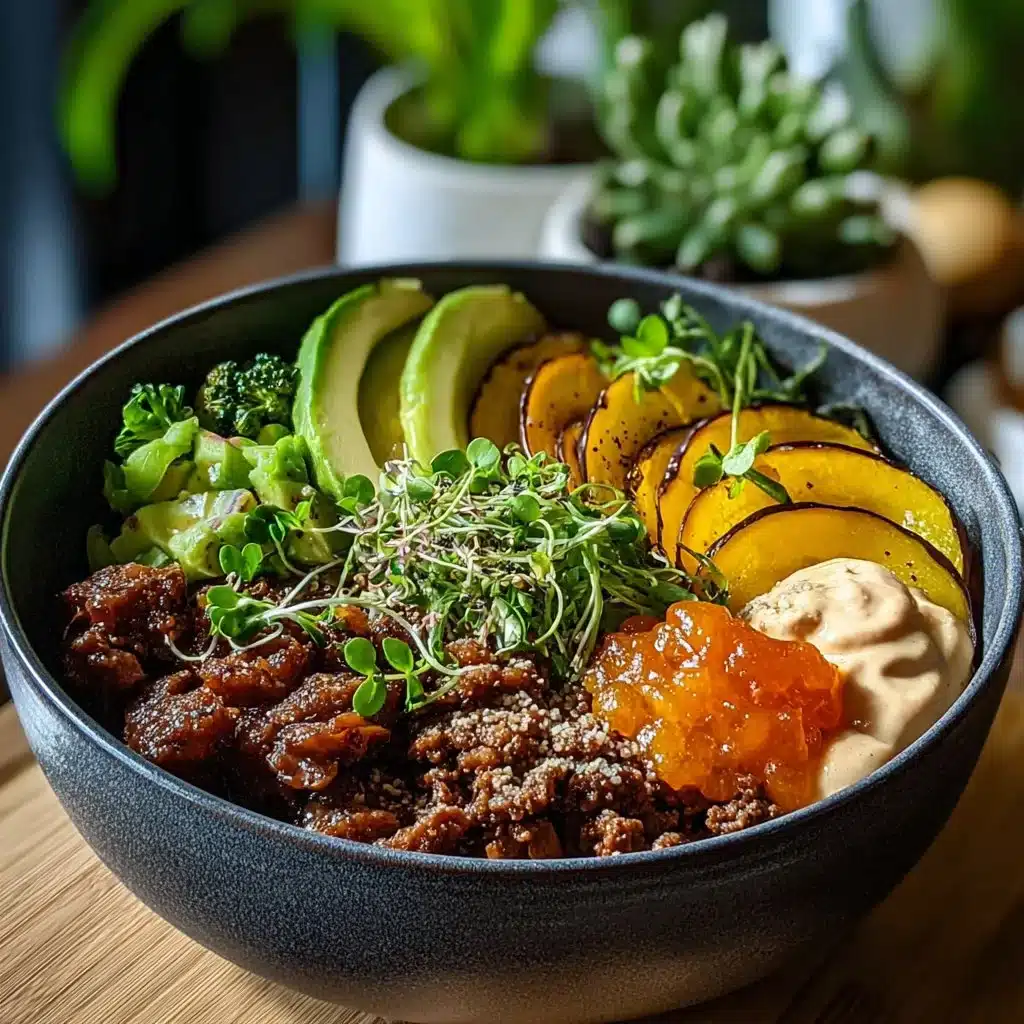 Delicious homemade burger bowls with fresh ingredients and toppings.