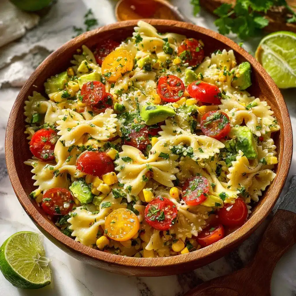Cilantro Lime Pasta Salad: A Flavorful and Refreshing Dish 3 Delicious Cilantro Lime Pasta Salad served in a bowl