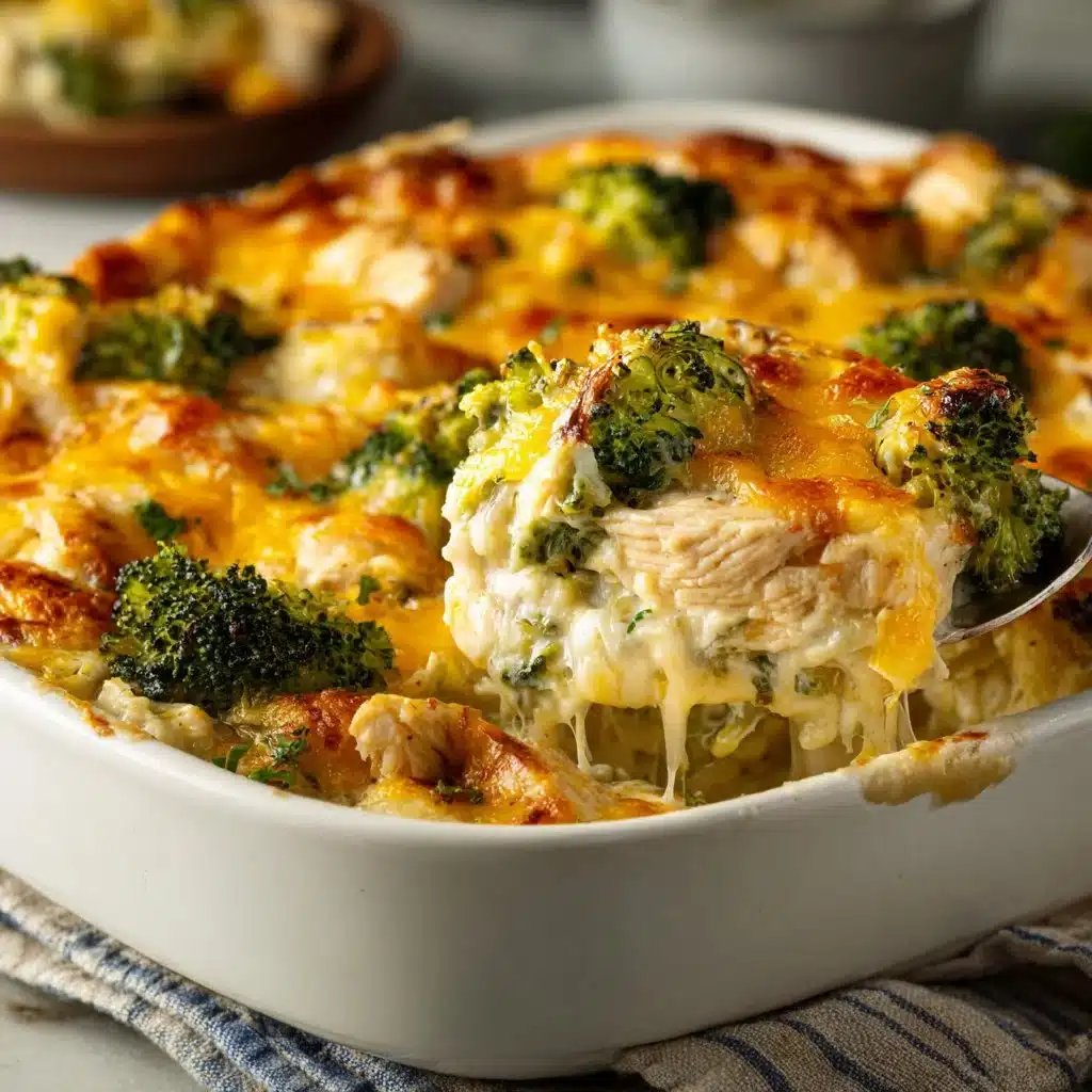 Creamy Low Carb Chicken Casserole: A Comforting Delight 3 Creamy low carb chicken casserole topped with cheese and herbs in a baking dish