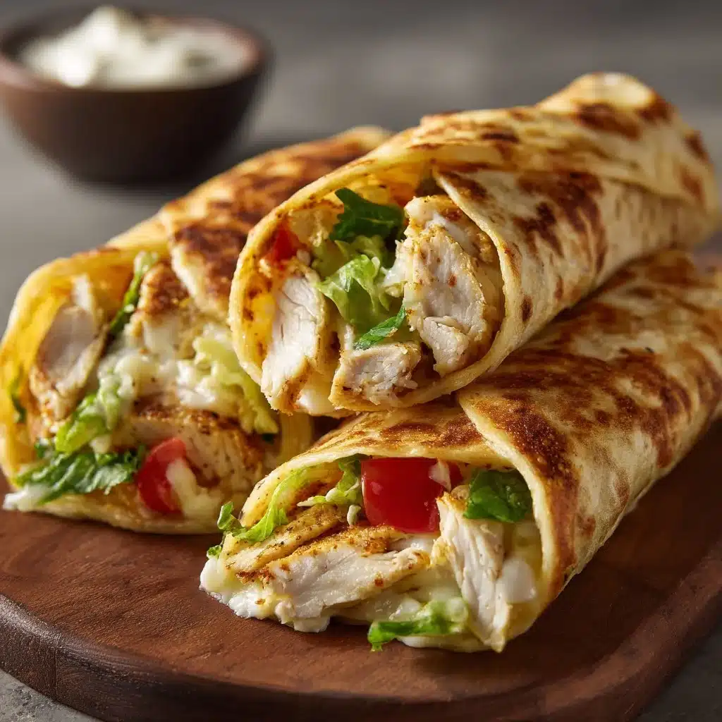 Crispy Air Fryer Chicken & Mozzarella Wraps