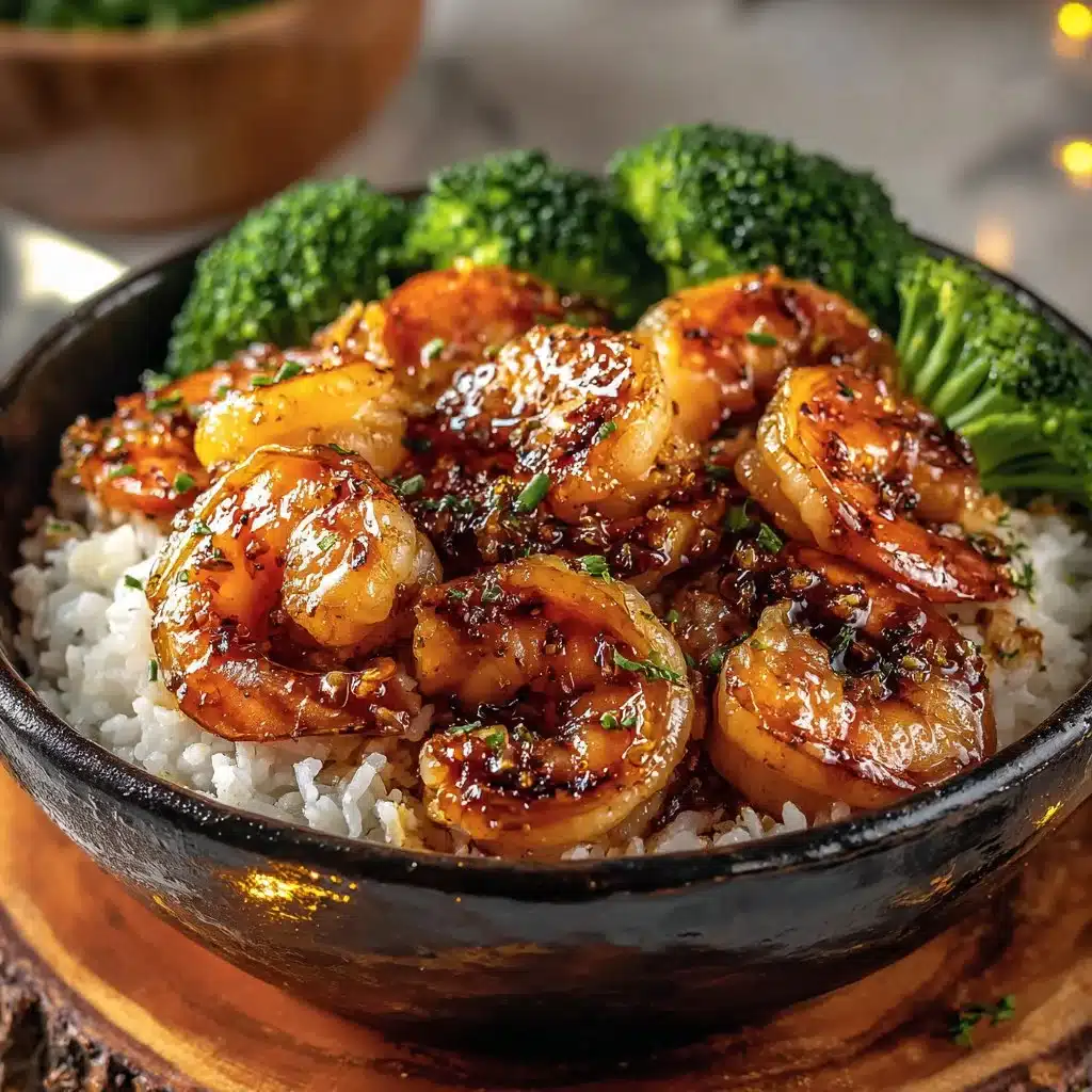 Honey Garlic Shrimp Bowls: Quick and Delicious Delight 3 Delicious Honey Garlic Shrimp Bowls garnished with vegetables and served for dinner.