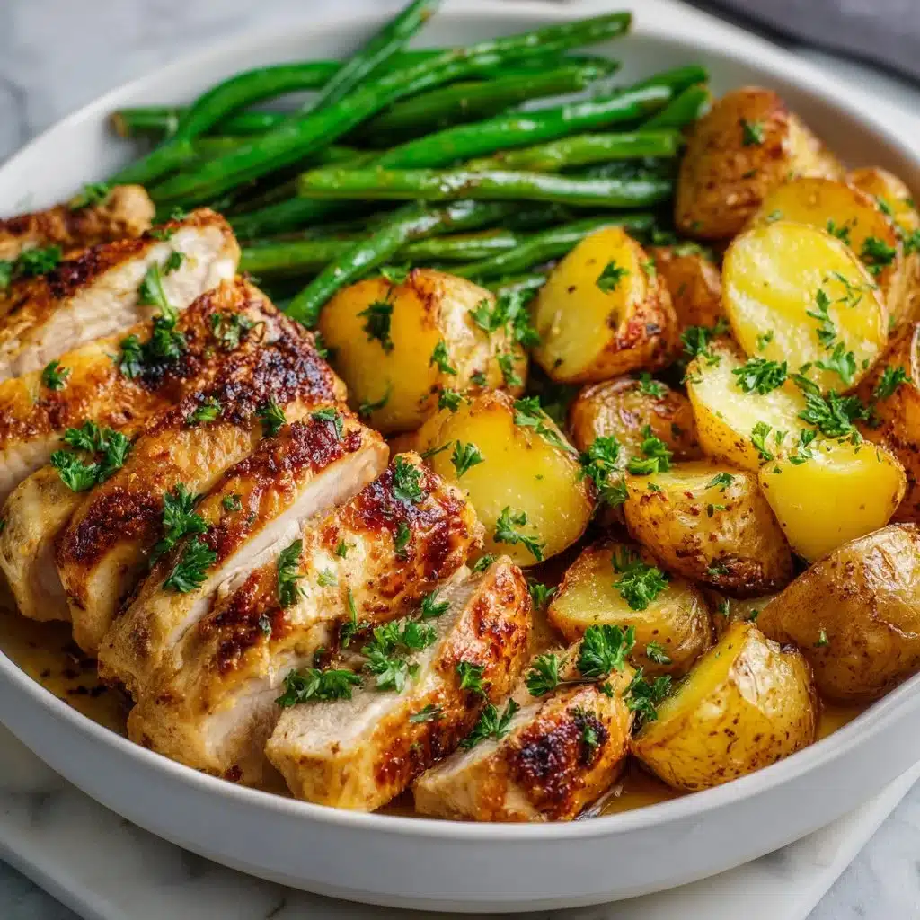 Lemon garlic chicken meal prep in a meal container with fresh vegetables.