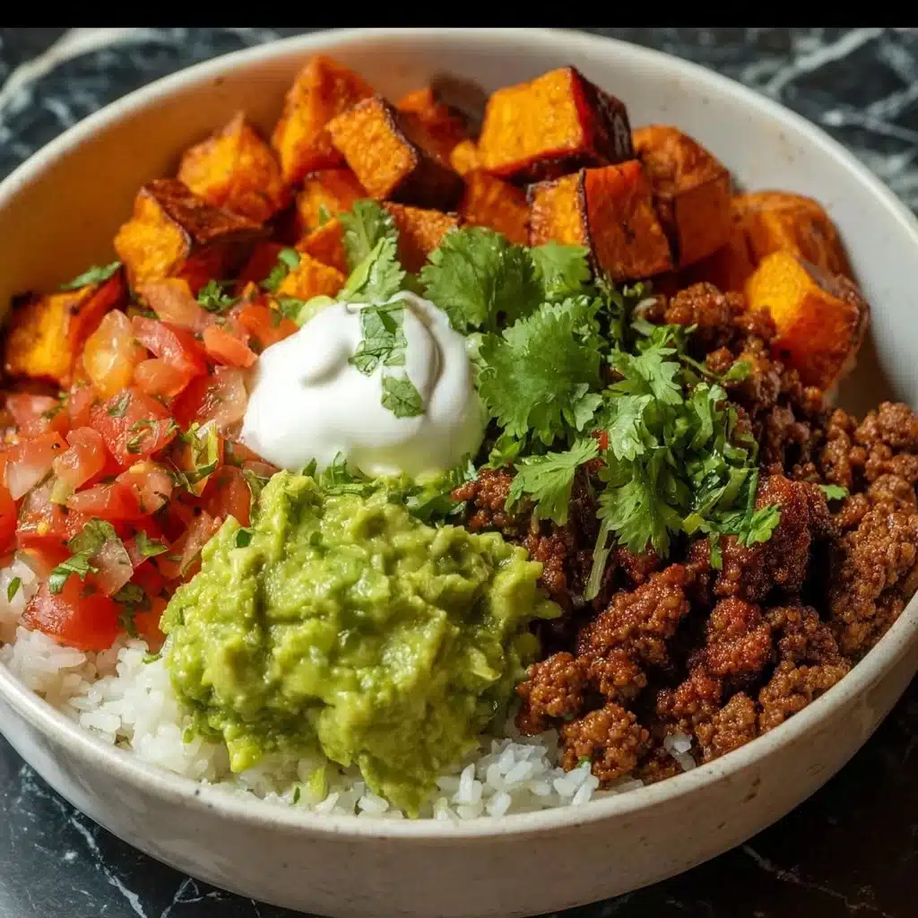 Sweet Potato Taco Bowl: Colorful Comfort Food Made Easy 3 Colorful sweet potato taco bowl with toppings for a delicious and healthy meal