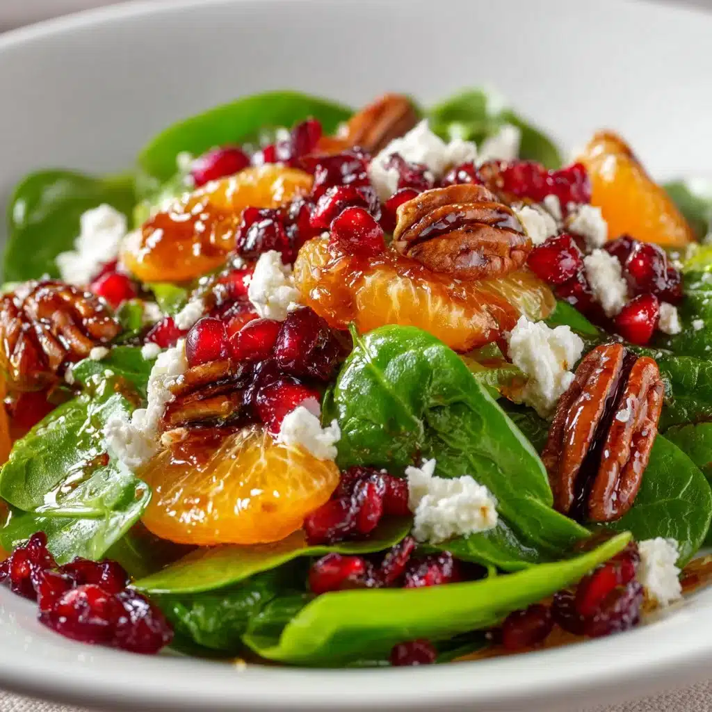 Festive Christmas Salad with seasonal ingredients and colorful presentation