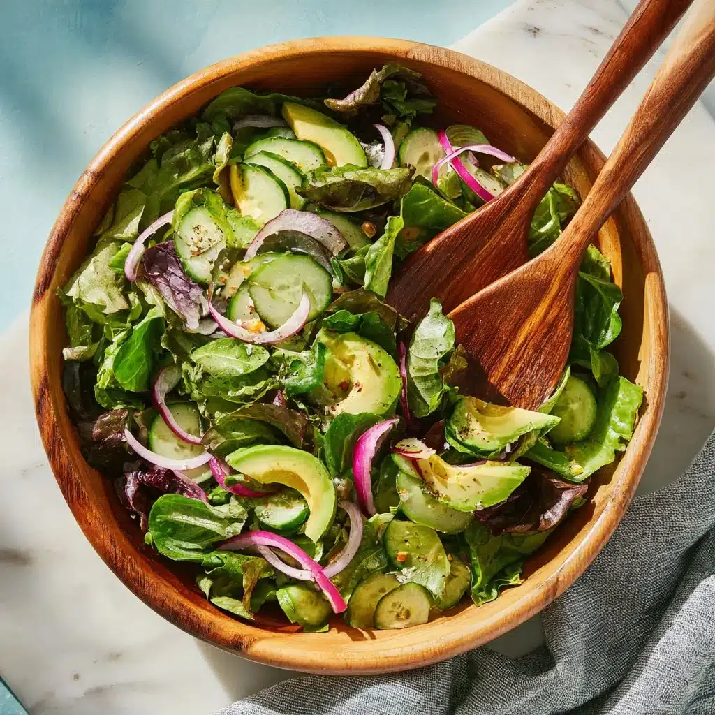 Colorful and fresh everyday salad with vegetables and dressing
