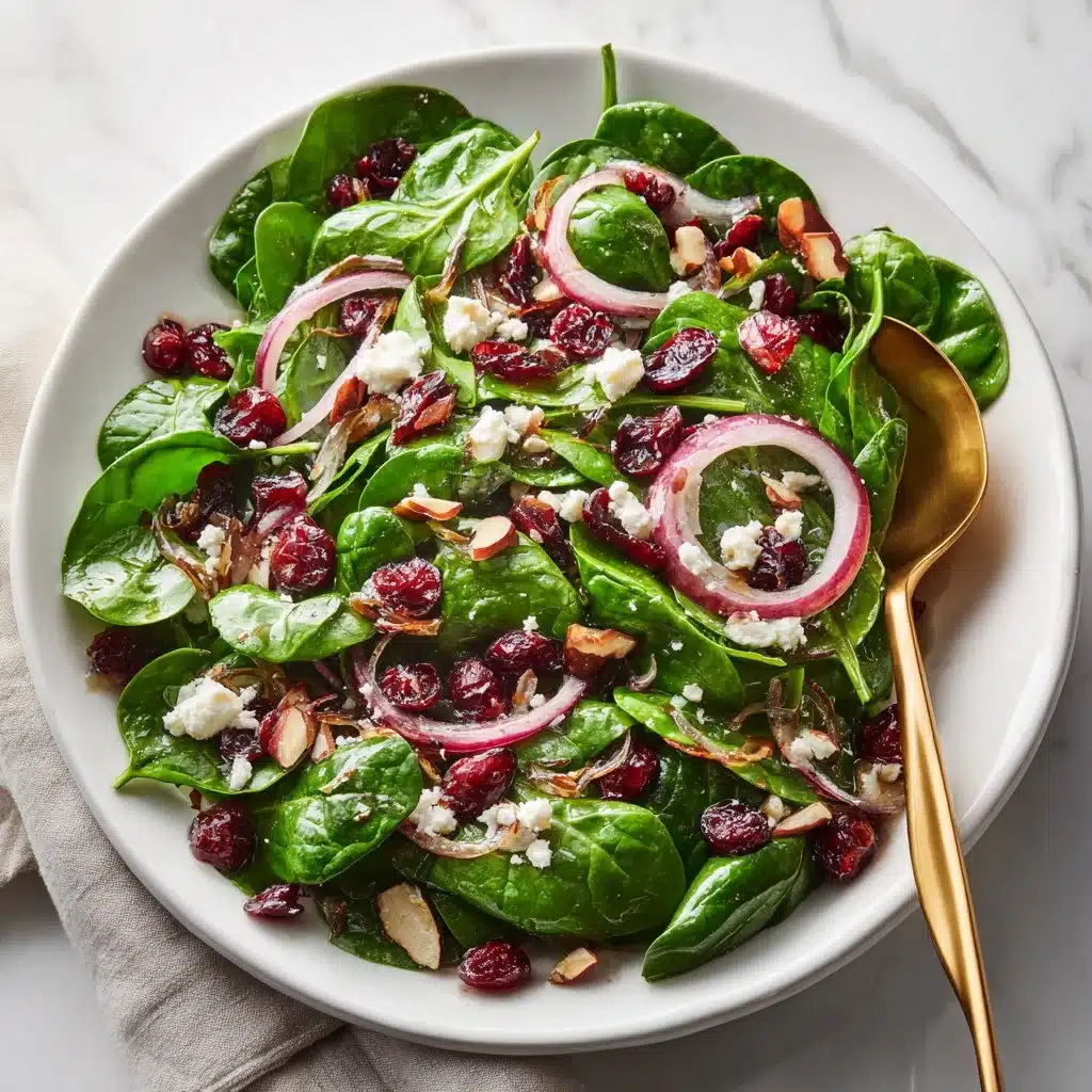 Festive Christmas Cranberry Spinach Salad