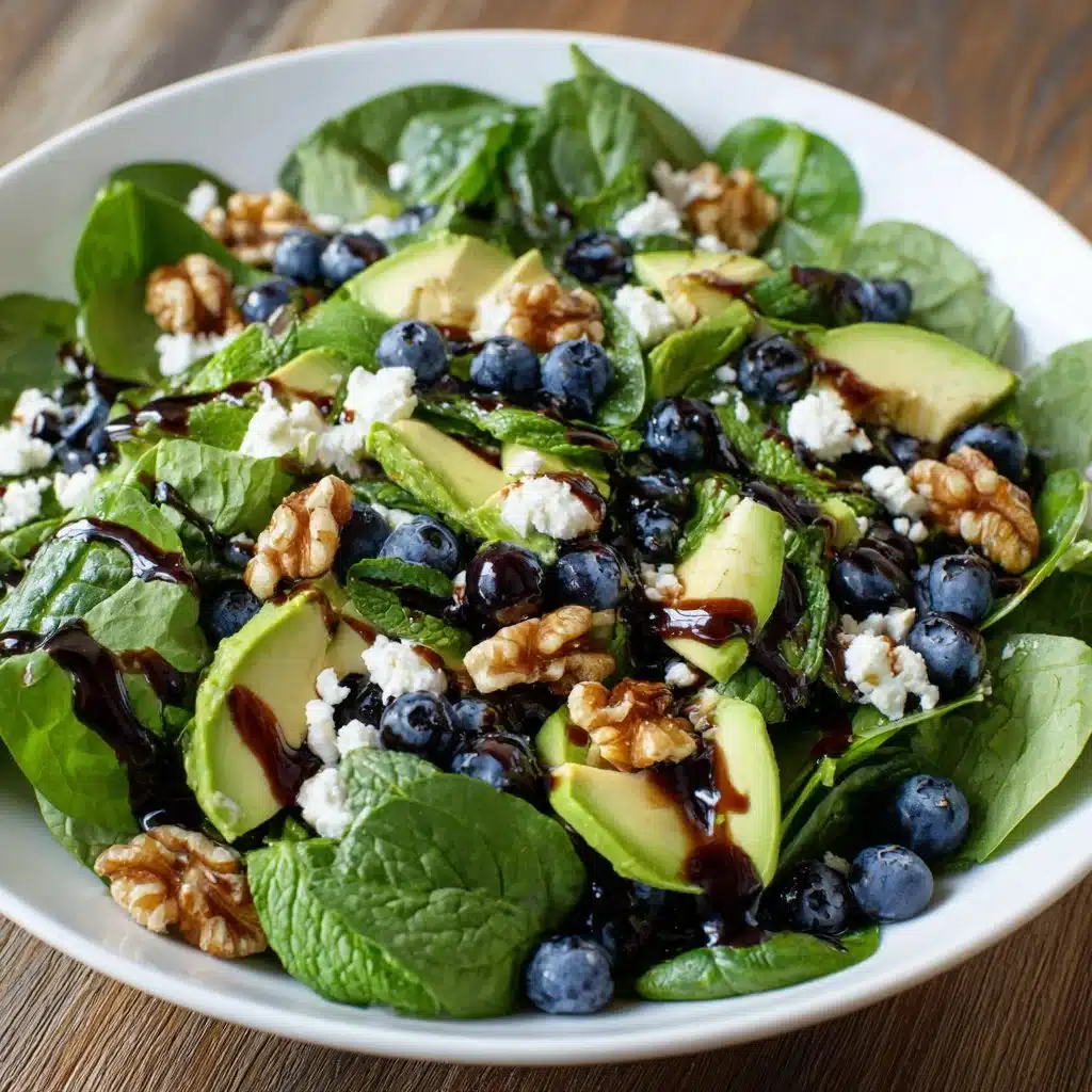 Refreshingly Delicious Spinach Blueberry Salad Recipe 3 Healthy spinach blueberry salad with fresh ingredients and vibrant colors