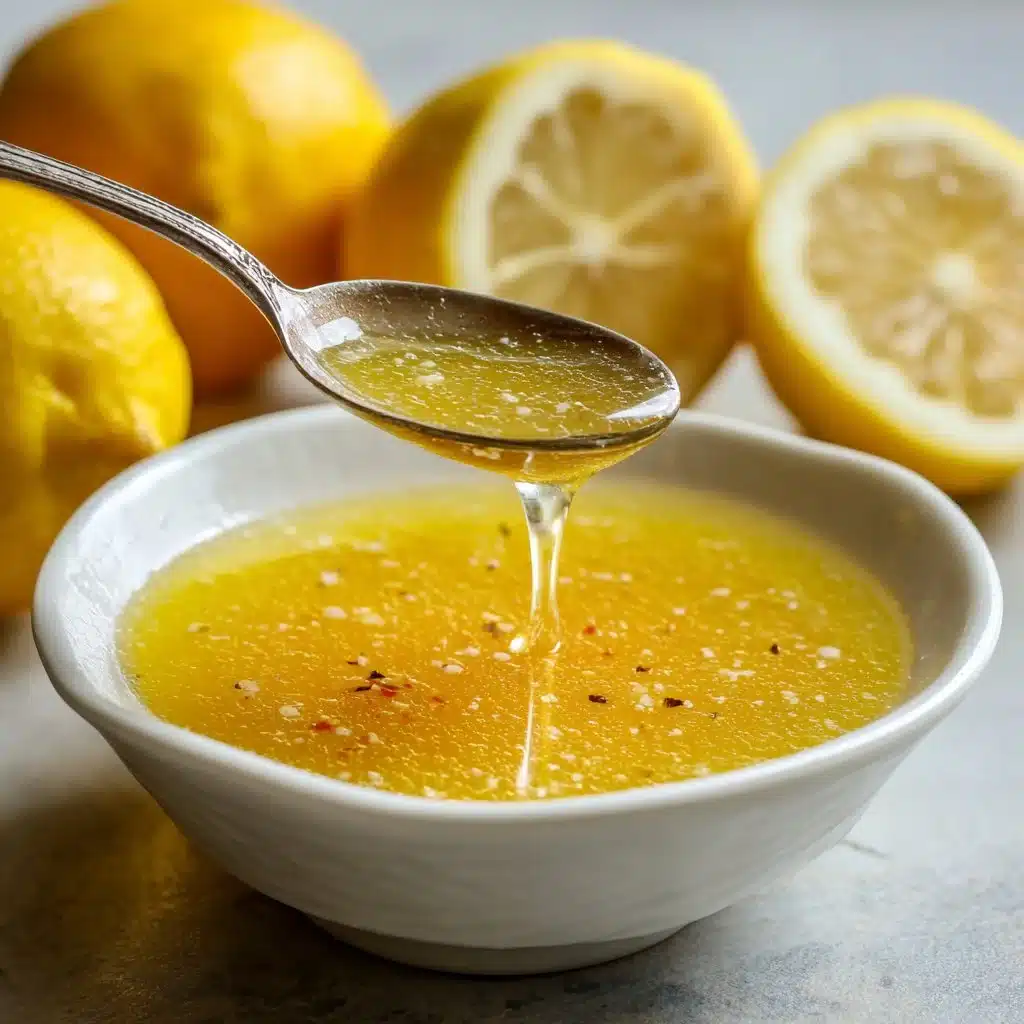 Refreshing Homemade Lemon Vinaigrette Recipe in Just Minutes 3 Homemade lemon vinaigrette dressing drizzled over a fresh salad
