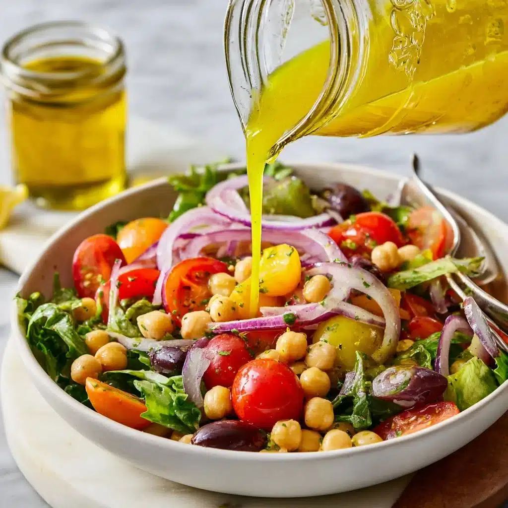A bottle of homemade lemon olive oil salad dressing with fresh lemons and olive oil.