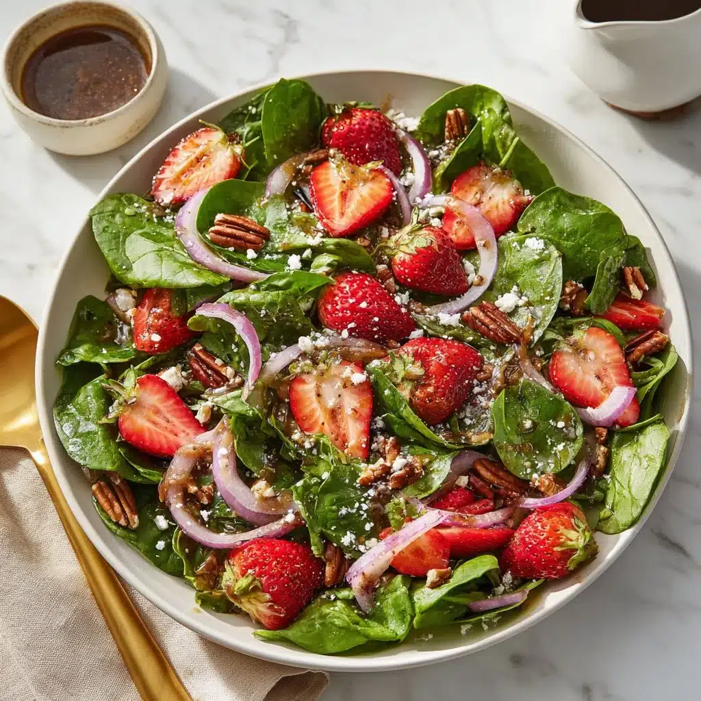 Delightful Strawberry Spinach Salad with Homemade Balsamic Vinaigrette 4 Strawberry Spinach Salad with Homemade Balsamic Vinaigrette