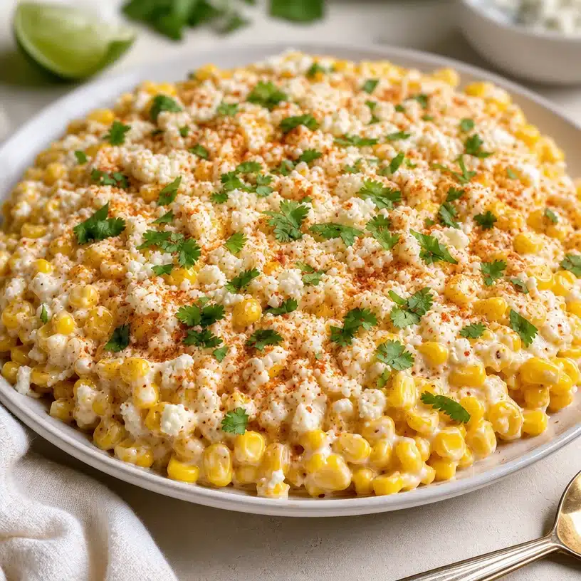 Delicious Mexican Street Corn Salad with fresh ingredients and tasty dressing