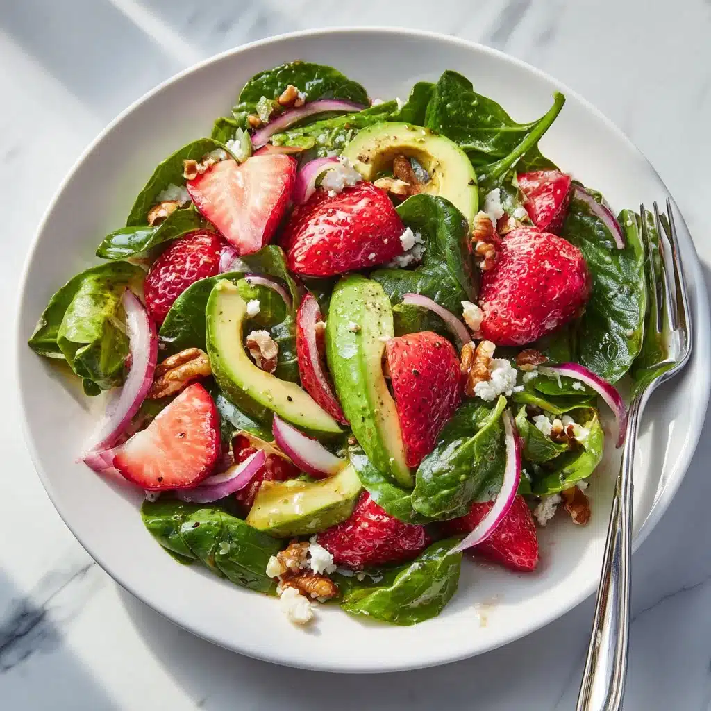 Strawberry Avocado Spinach Salad