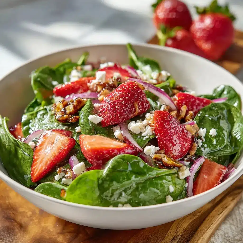 Delightfully Fresh Strawberry Spinach Salad with Balsamic Dressing 4 Strawberry Spinach Salad with Balsamic Dressing