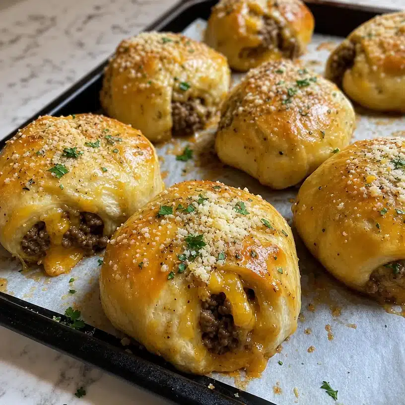 Garlic Parmesan Cheeseburger Bombs: The Ultimate Comfort Food 4 Garlic Parmesan Cheeseburger Bombs Recipe