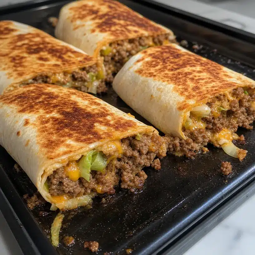 Satisfy Your Cravings with Grilled Cheeseburger Wraps 4 Grilled Cheeseburger Wraps